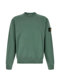 Stone Island 6100022 brushed organic-cotton fleece oversized-fit crew-neck sweatshirt with ribbed trims